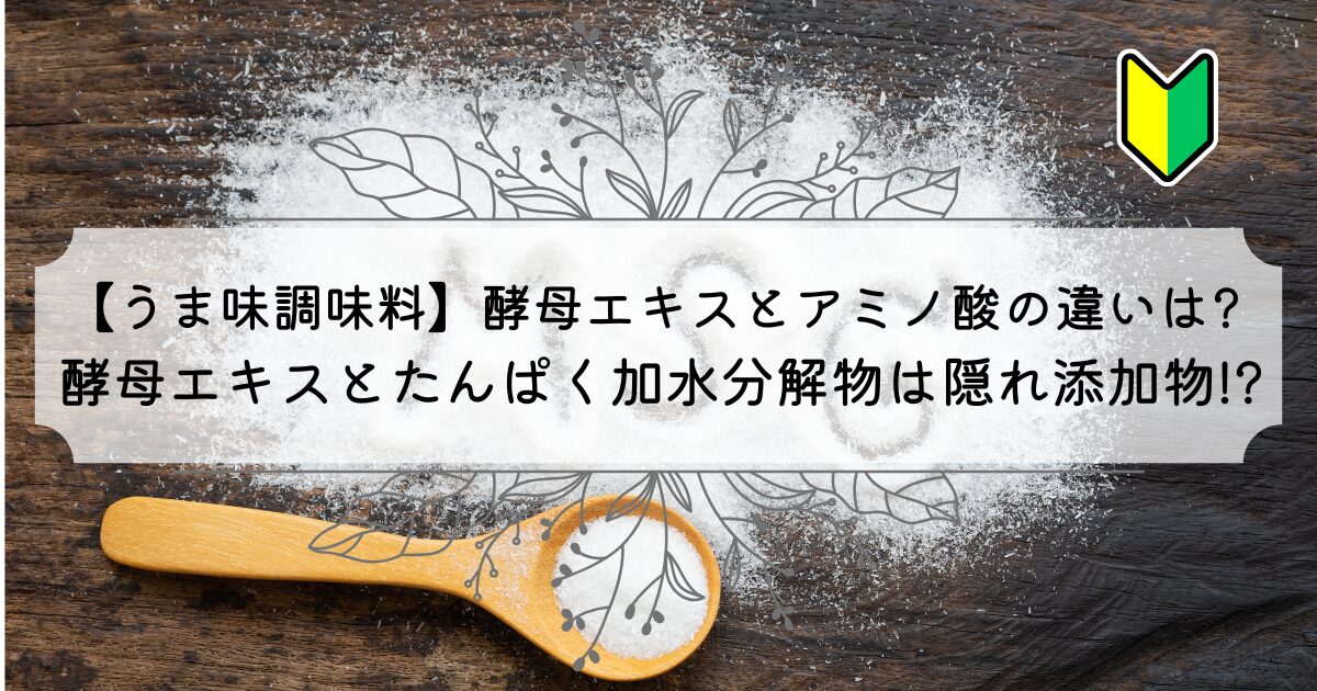 酵母エキスとアミノ酸の違いは?添加物ではない酵母エキスは何者?